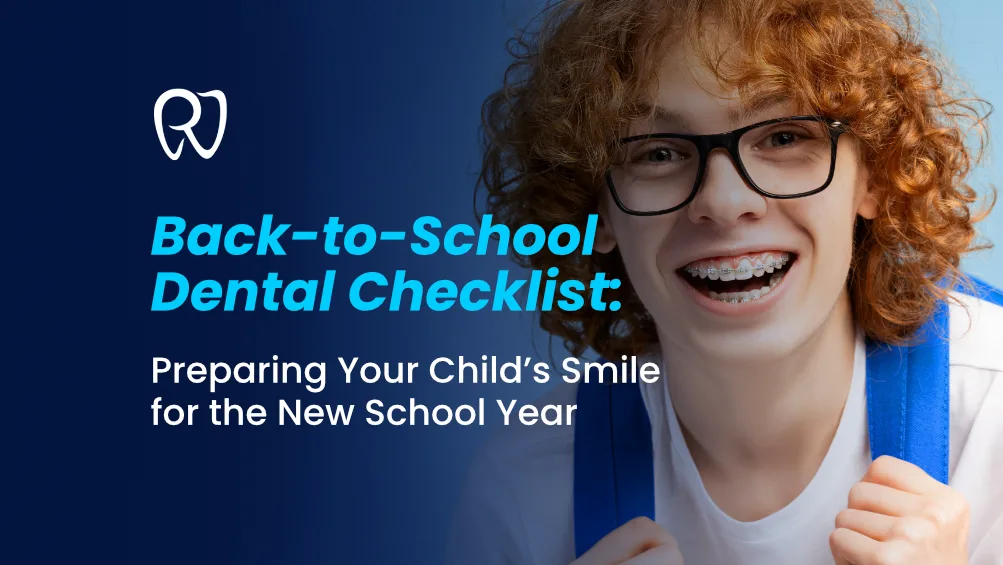 Child with backpack smiling confidently after a dental checkup